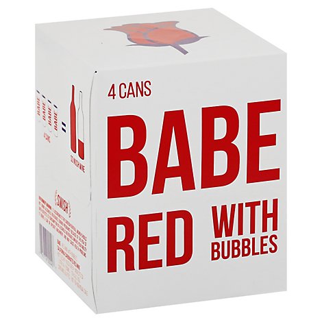 Babe Red With Bubbles Wine - 4-250 Ml