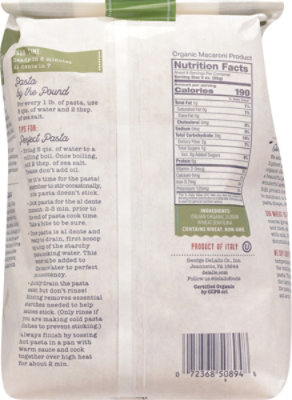 Delallo Pasta Cavatappi Org - 1 Lb - Image 3