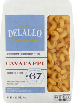 Delallo Pasta Bag Cavatappi - 16 Oz - Image 2