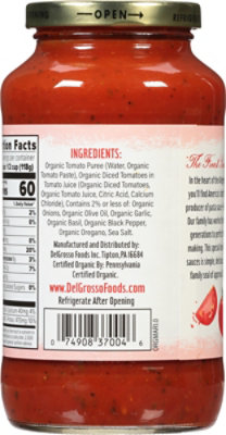 Delgrosso Organic Pasta Sce Marinara Org - 24 Oz - Image 6