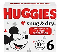 Huggies Snug & Dry Diapers Size 6 Huge Pack - 104 Count