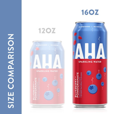 AHA Sparkling Water Blueberry Pomegranate - 16 Fl. Oz. - Image 2