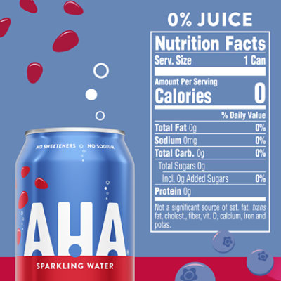 AHA Sparkling Water Blueberry Pomegranate - 16 Fl. Oz. - Image 4