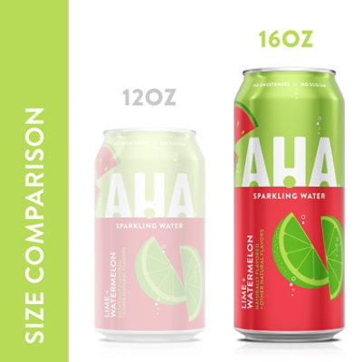 AHA Sparkling Water Lime Watermelon - 16 Fl. Oz. - Image 2