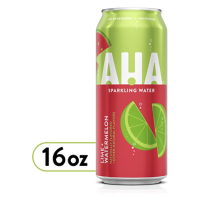 AHA Sparkling Water Lime Watermelon - 16 Fl. Oz. - Image 1