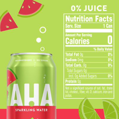 AHA Sparkling Water Lime Watermelon - 16 Fl. Oz. - Image 4