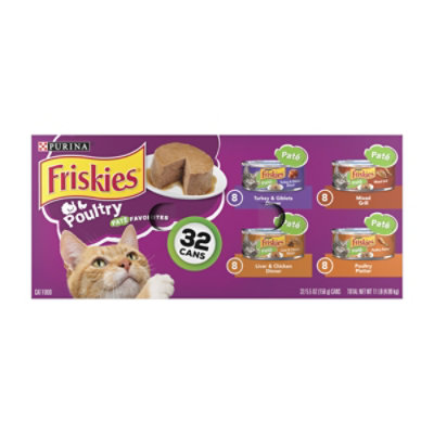 Friskies Variety Pack Wet Cat Food Pack - 32-5.5 Oz - Safeway