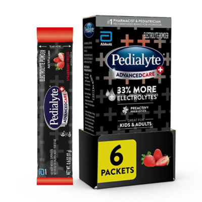 Pedialyte AdvancedCare Plus Electrolyte Powder Strawberry Freeze - 6-0.6 Oz - Image 1