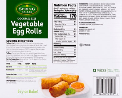 Spring Valley Veg Egg Roll - 9.6 Oz - Image 6