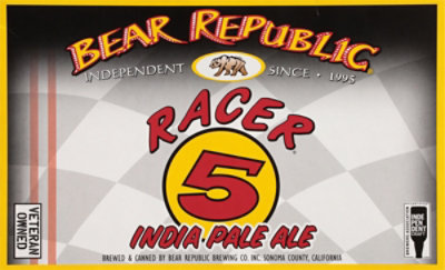 Bear Republic Racer 5 IPA Beer In Bottles - 6-12 Fl. Oz. - Image 4