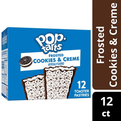 Pop-Tarts Toaster Pastries Cookies and Creme Breakfast Foods 12 Count - 20.3 Oz - Image 1