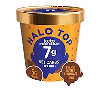 Halo Top Keto Peanut Butter Chocolate Frozen Dessert Pint - 16 Fl. Oz.