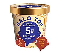 Halo Top Keto Caramel Butter Pecan Frozen Dessert 1 Pint - 16 Oz