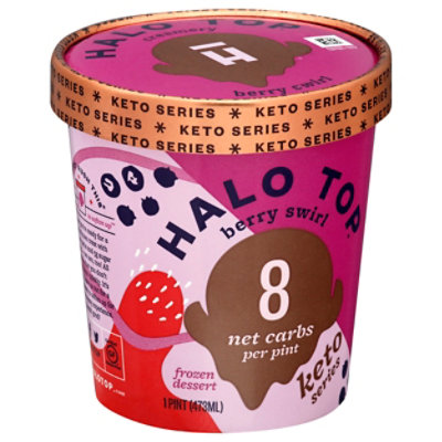 ☆ ケロりん様｜イオ-ヌクリーム６、サンプロ２ Halo Top Frozen Dessert Keto Berry Swirl 1 Pint - 473 Ml - shaws