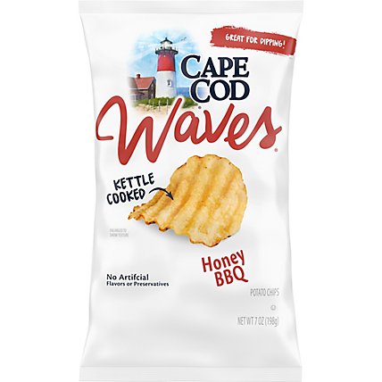 Cape Cod Honey Bbq Waves Potato Chip - 7 Oz - Image 2