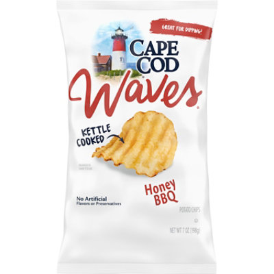 Cape Cod Wavy Cut Honey BBQ Waves Kettle Cooked Potato Chips - 7 Oz - Image 1