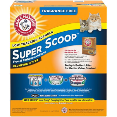 ARM & HAMMER Super Scoop Fragrance Free Clumping Clay Cat Litter - 40 Lb - Image 3