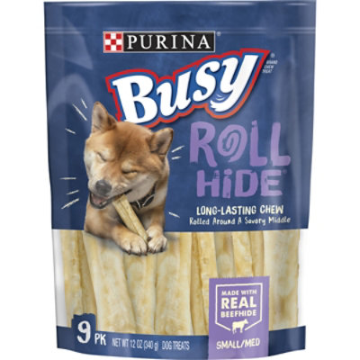  Busy Dog Treats Rollhide Beefhide 9 Count - 12 Oz 