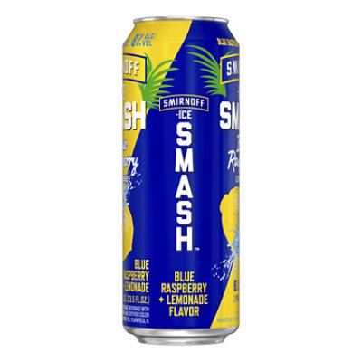 Smirnoff Ice Smash Blue Raspberry and Blackberry 8% ABV Single Can - 23.5 Oz - Image 2