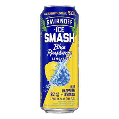 Smirnoff Ice Smash Blue Raspberry and Blackberry 8% ABV Single Can - 23.5 Oz - Image 3