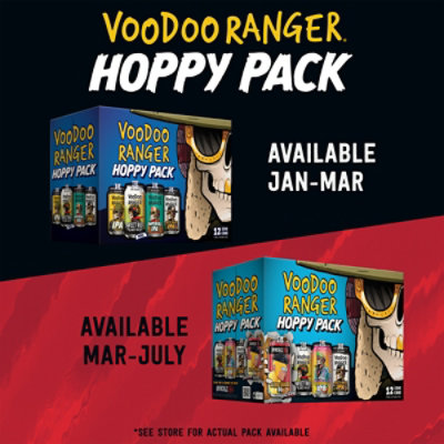 New Belgium Brewing Voodoo Ranger Hoppy Beer ABV Variety Pack Cans - 12-12 Fl. Oz. - Image 1