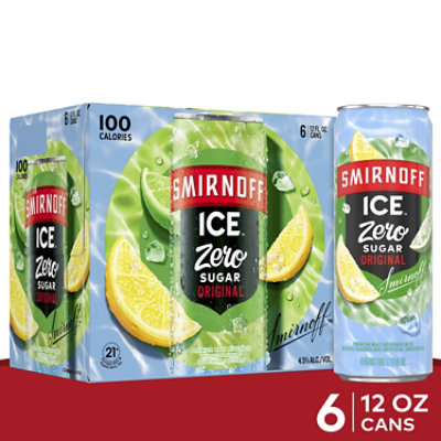 Smirnoff Ice Original Zero Sugar Spiked Seltzer 4.5% ABV In Cans - 6-12 Oz - Image 1