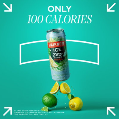 Smirnoff Ice Original Zero Sugar Spiked Seltzer 4.5% ABV In