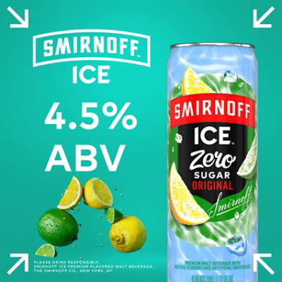 Smirnoff Smirnoff Ice Original Zero Sugar Spiked Seltzer 4.5% ABV In