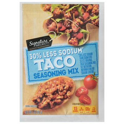 Signature SELECT Taco Less Sodium Seasoning Mix - 1 Oz - Image 2