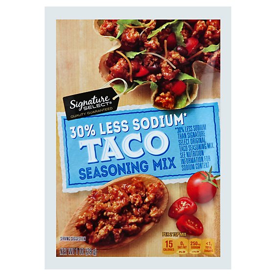 Signature SELECT Taco Less Sodium Seasoning Mix - 1 Oz