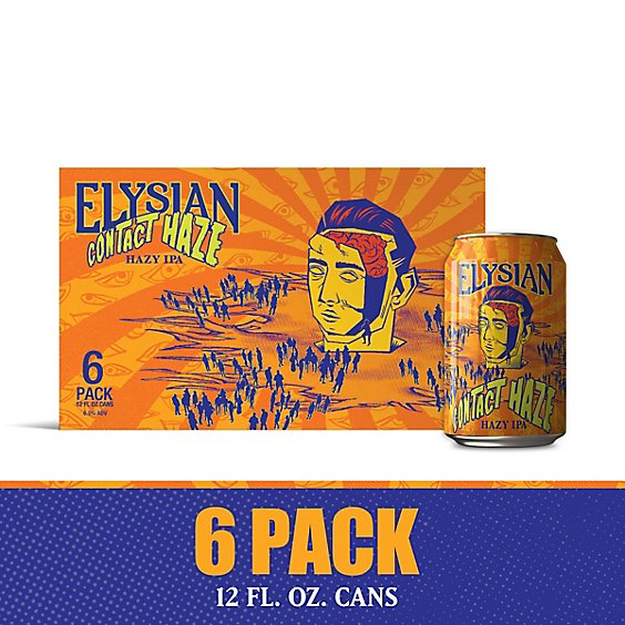 Elysian Contact Haze Hazy IPA Craft Beer Cans - 6-12 Fl. Oz.