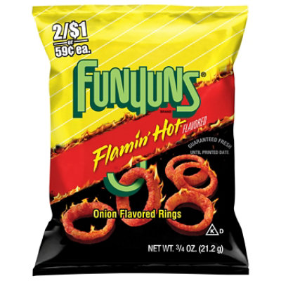 Funyuns Flamin Hot Onion Flavored Rings Plastic Bag - .75 Oz - Image 3