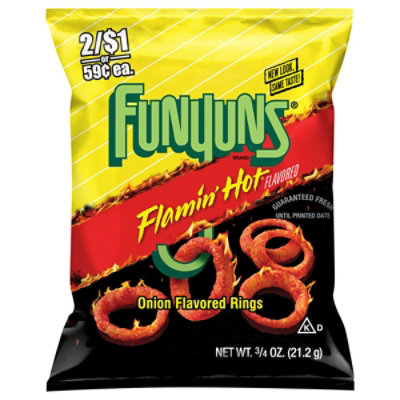 Funyuns Flamin Hot Onion Flavored Rings Plastic Bag - .75 Oz