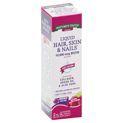 Natures Truth Hair Skin & Nails Liquid Supplement - 2 Fl. Oz. - Image 1