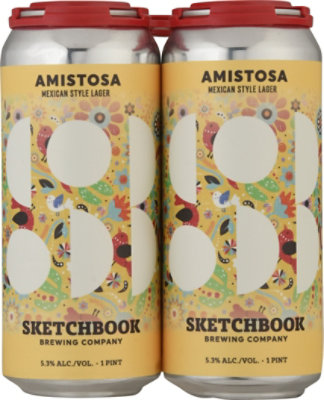 Sketchbook Brewing Amistosa Mexican Lager In Cans - 4-16 Fl. Oz. - Image 2