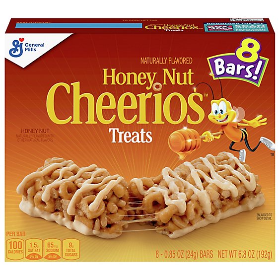 Cheerios Treats Bars Honey Nut 8 Count - 6.8 Oz
