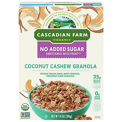 Cascadian Farm No Added Sugar Organic Coconut Cashew Organic Granola - 14 Oz - Image 3