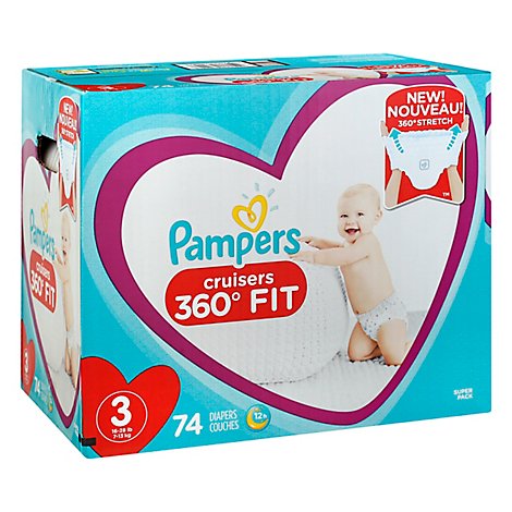 Pampers Cruisers Diapers - 74 Count 
