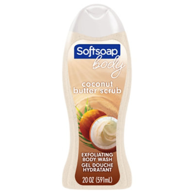 Softsoap Exfoliating Body Wash Coconut Butter Scrub - 20 Fl. Oz. - Image 1