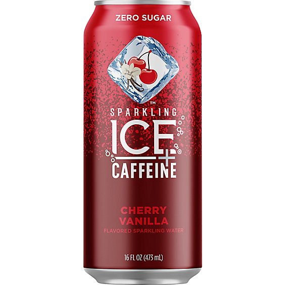 Sparkling Ice Caffeine Cherry Vanilla, Naturally Flavored Sparkling Water - 16 Fl. Oz.