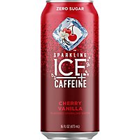 Sparkling Ice Caffeine Cherry Vanilla, Naturally Flavored Sparkling Water - 16 Fl. Oz. - Image 1