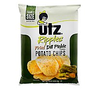 Utz Fried Dill Pickle Ripple Potato Chip - 9 Oz