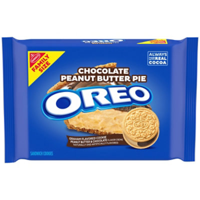 OREO Chocolate Peanut Butter Pie Sandwich Cookies Family Size - 17 Oz - Image 1