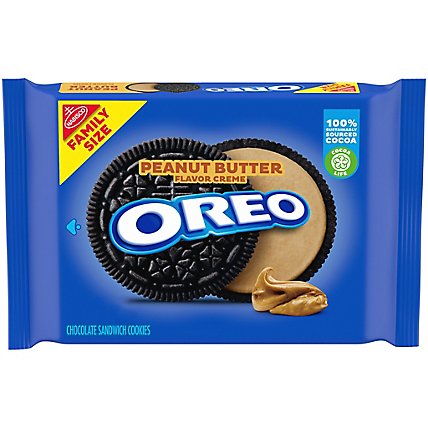 OREO Cookie Sandwich Chocolate Peanut Butter Family Size - 17 Oz - Image 1