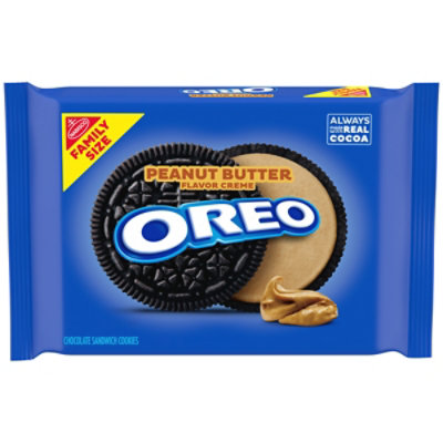 OREO Peanut Butter Creme Chocolate Sandwich Cookies Family Size - 17 Oz - Image 1