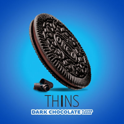 OREO Thins Dark Chocolate Creme Sandwich Cookies Family Size - 13.1 Oz - Image 2