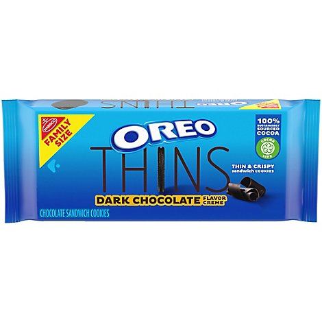 OREO Thins Sandwich Cookies Dark Chocolate - 11.6 Oz