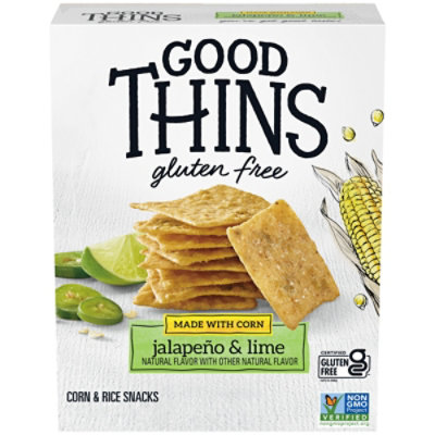 Good Thins Jalapeño & Lime Corn & Rice Snacks Gluten Free Crackers - 3.5 Oz - Image 1