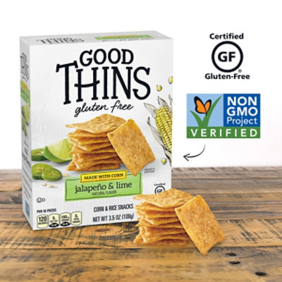 Good Thins Jalapeño & Lime Corn & Rice Snacks Gluten Free Crackers - 3.5 Oz - Image 5