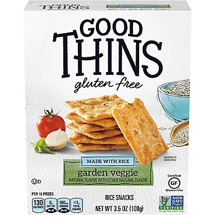 Good Thins Crackers Garden Veggie Rice Gluten Free - 3.5 Oz - Image 2